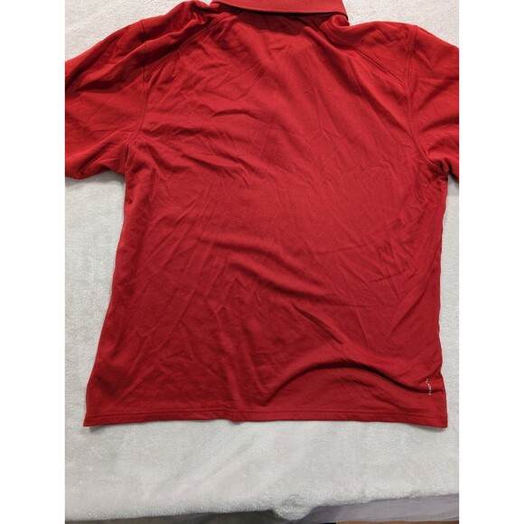 North Face Shirt Men’s Flash Dry Short Sleeve Collared Polo Text Buttons Red XL - Picture 13 of 13